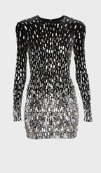 Trendy Degrade Crystal Mini Dress