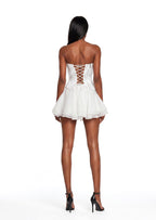 Bachué Corset Lace Mini Dress In White