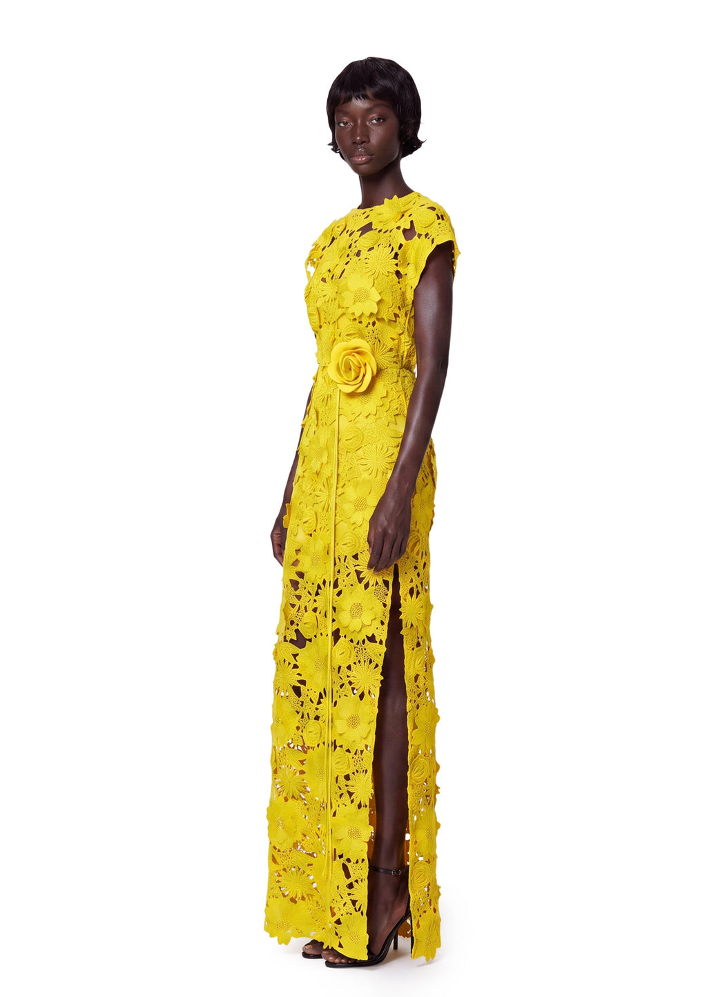Kahedin Water Soluble Floral Lace Maxi Dress