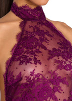 Habib Halter Neck Lace Maxi Dress