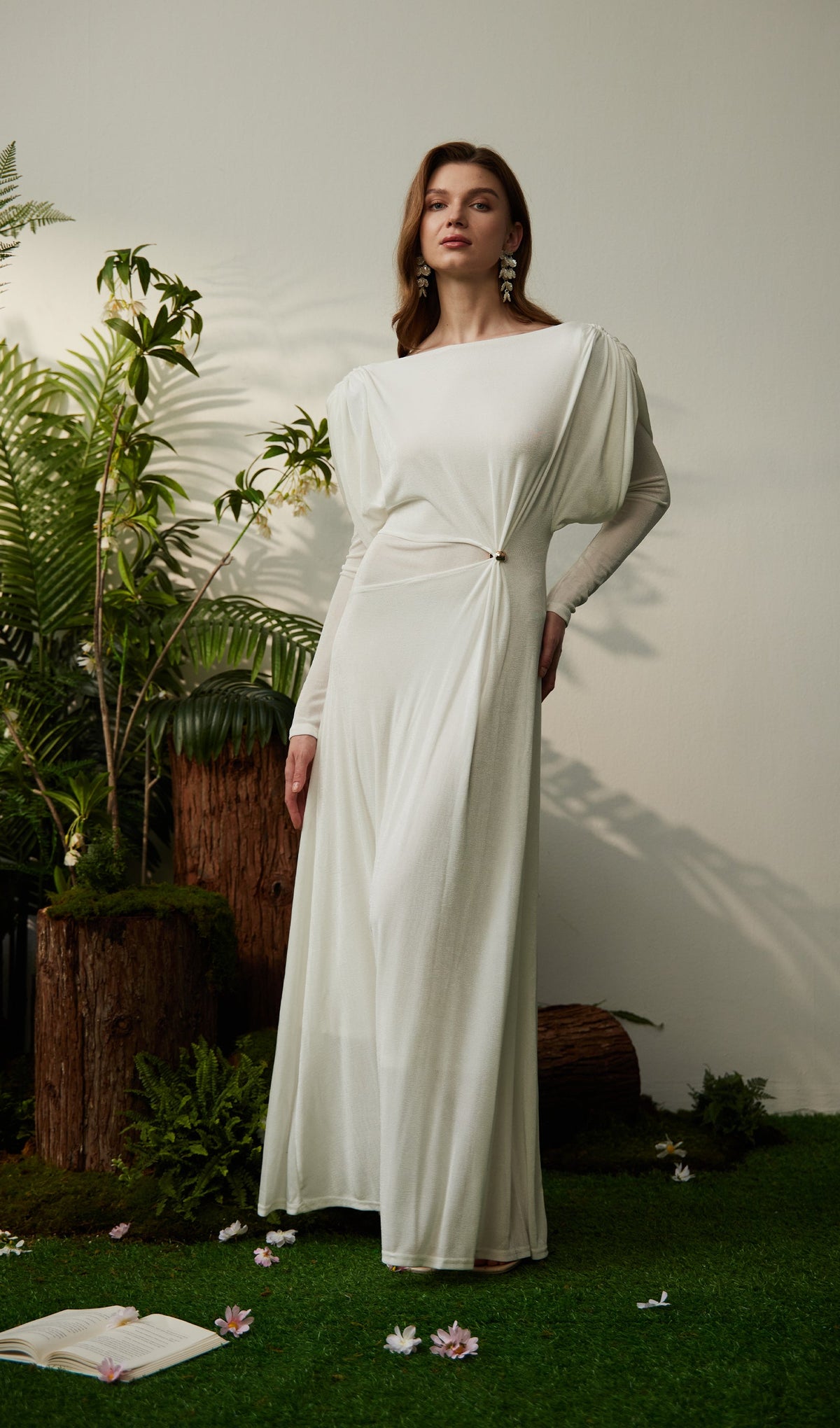 Metallic Decor Maxi Dress