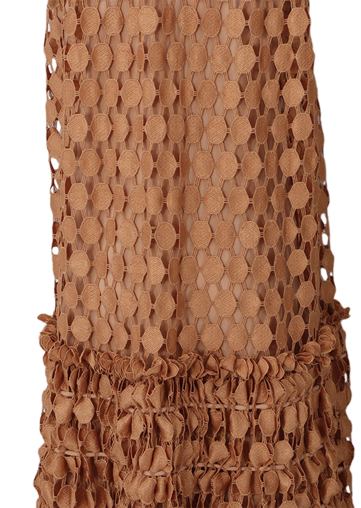 Almarie Lace High Neck Maxi Dress In Orange