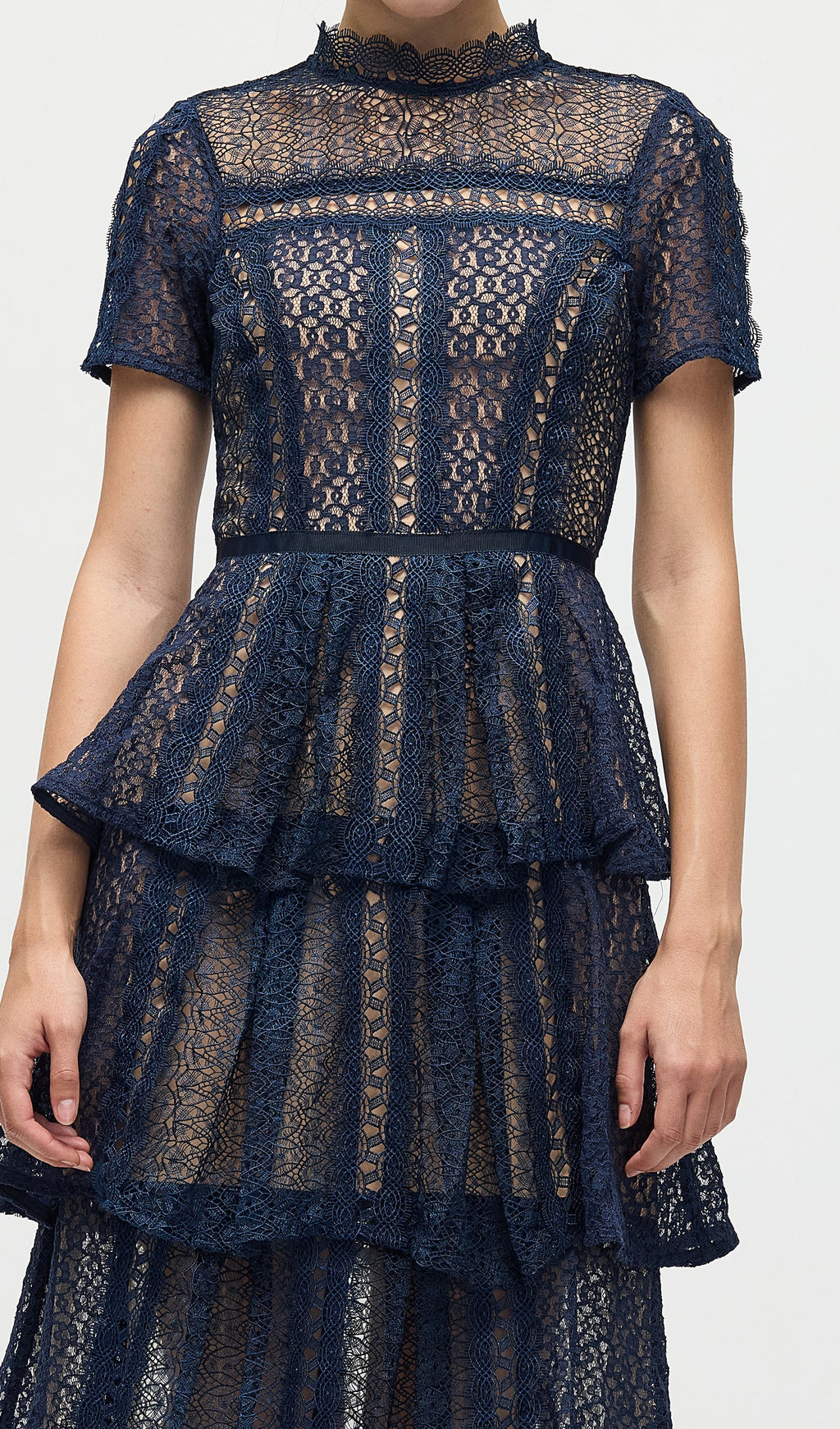 Lace Tiered Maxi Dress