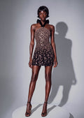 Gabin Beaded Halter Mini Dress
