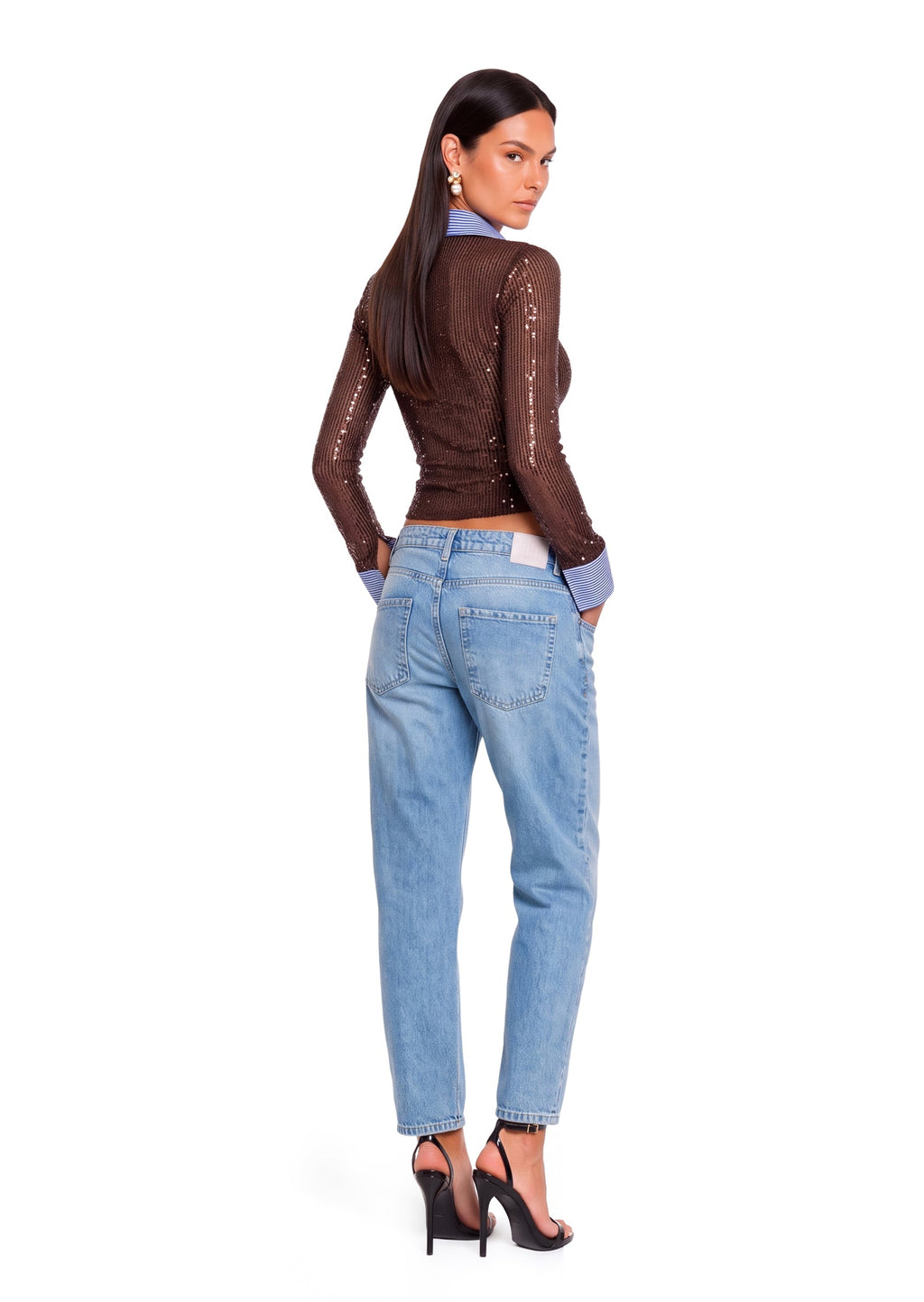 Hadrian Sequined Crop Top