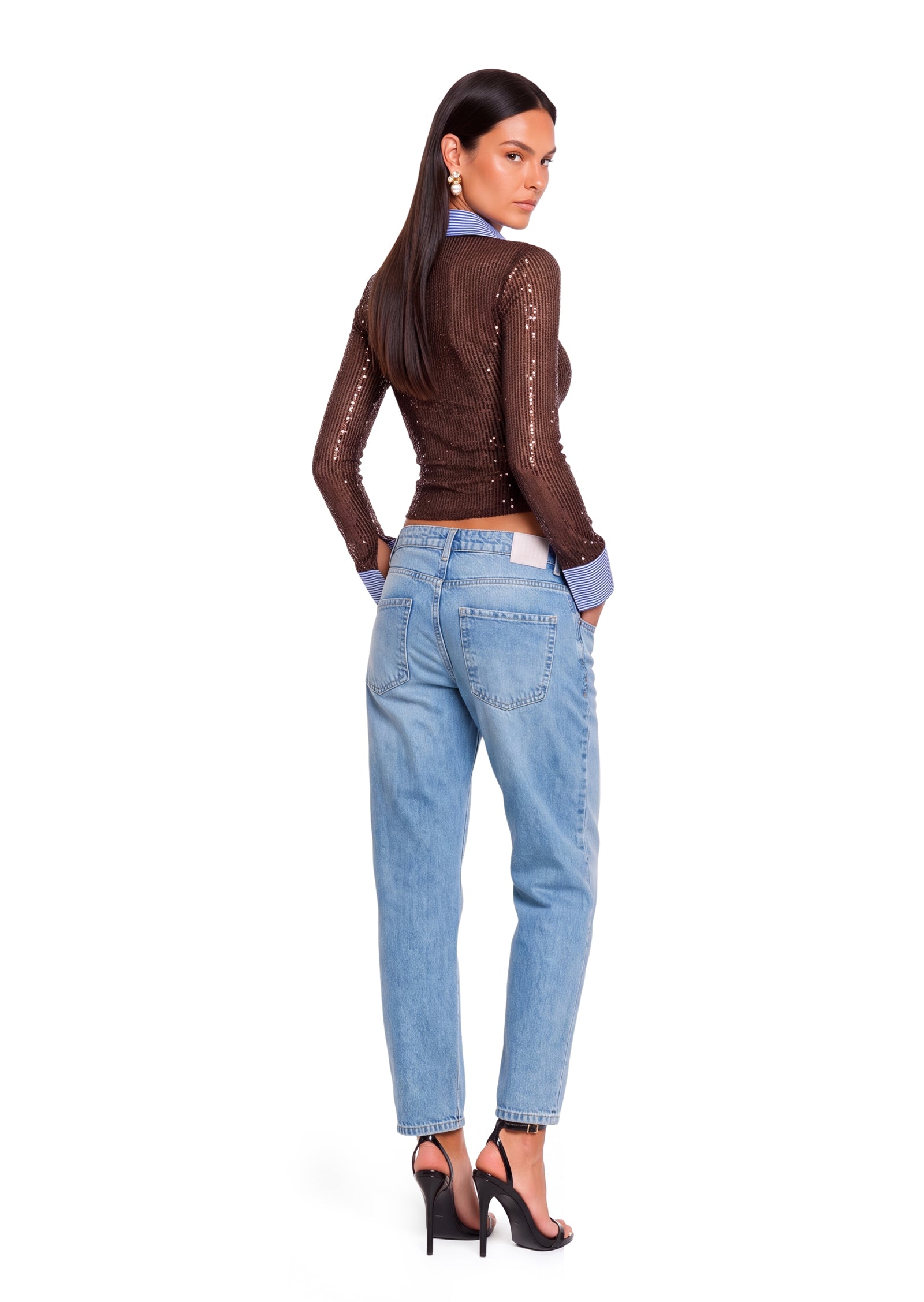 Hadrian Sequined Crop Top