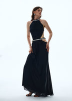 Adalia Cut Out Maxi Dress In Black