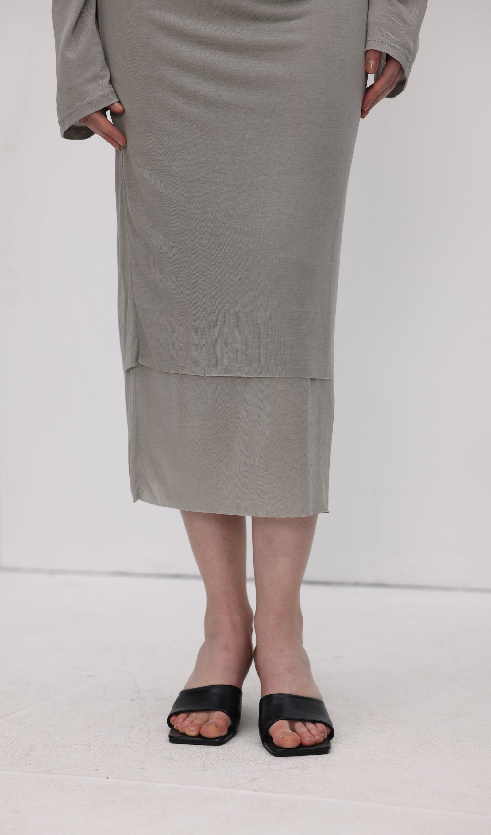 Long Sleeve Midi Skirt Two Piece Sets