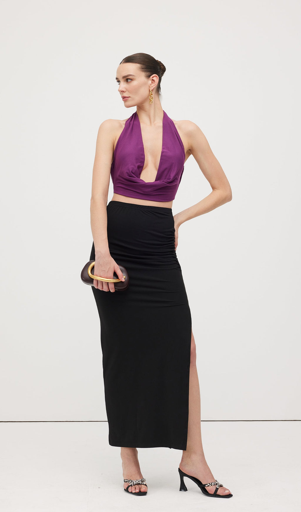 Cowl Neck Halter Top