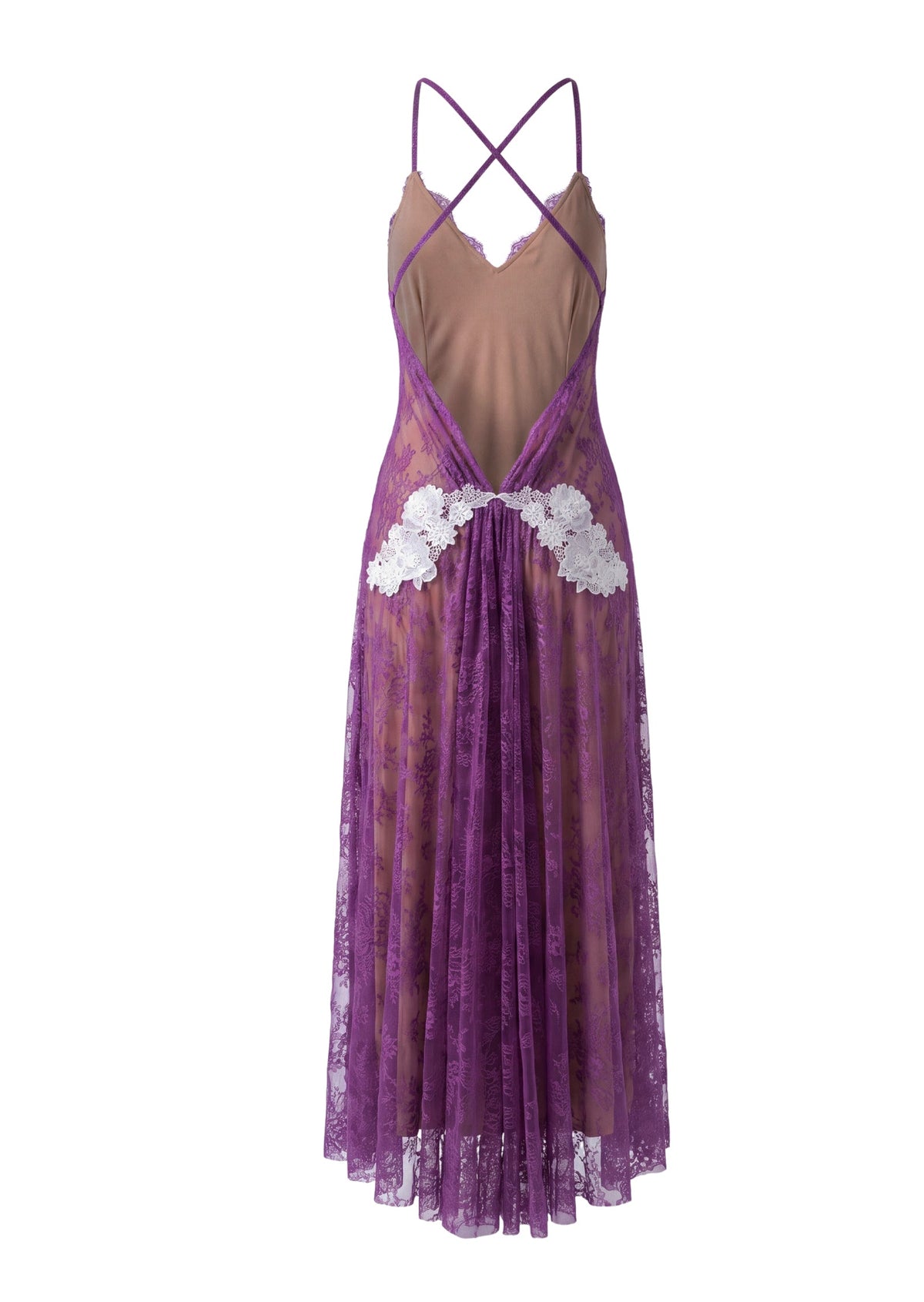 Antheia  Lace Maxi Dress In Light Puple