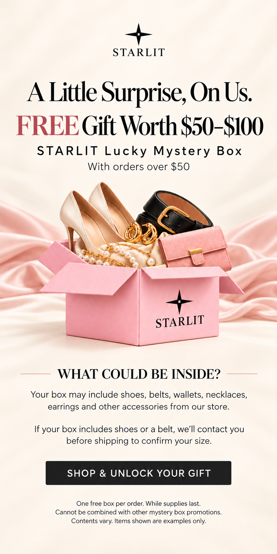 STARLIT Lucky Mystery Box — FREE Gift Worth $50–$100