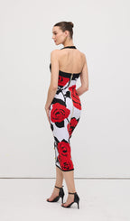 Floral Jacquard Knit Midi Dress
