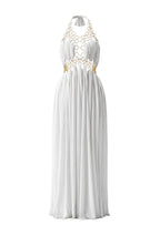 Ewa Halter Neck Metal Ring Island Maxi Dress