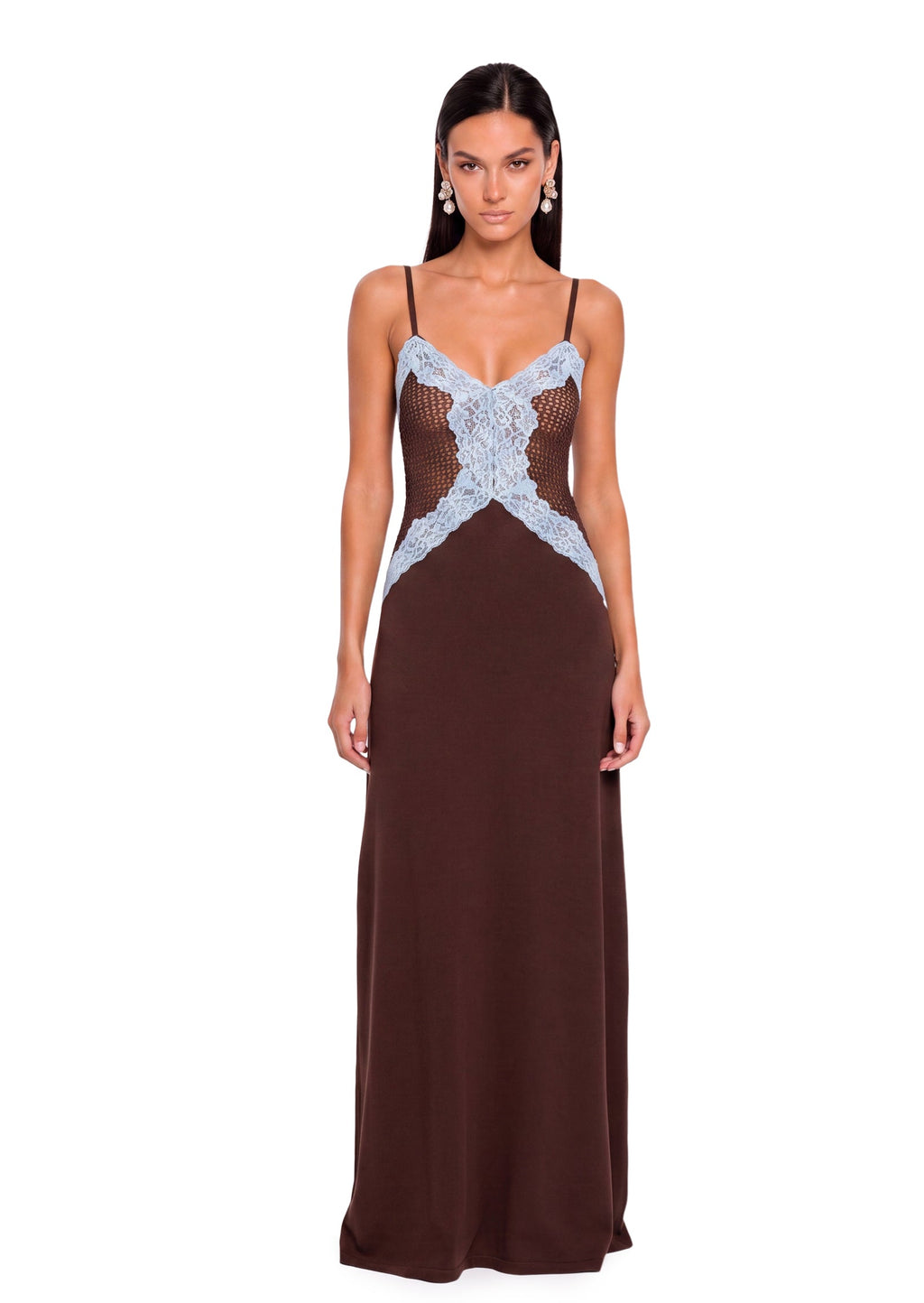 Sacagawea Sleeveless Lace Maxi Dress