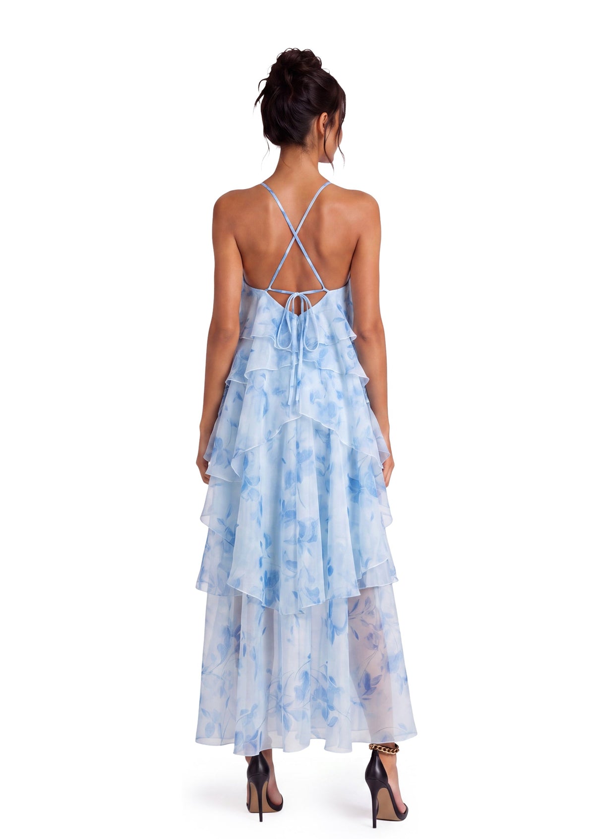 Adjatay Layered Maxi Dress In Blue