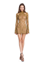 Kahua Lace long Sleeved Mini Dress