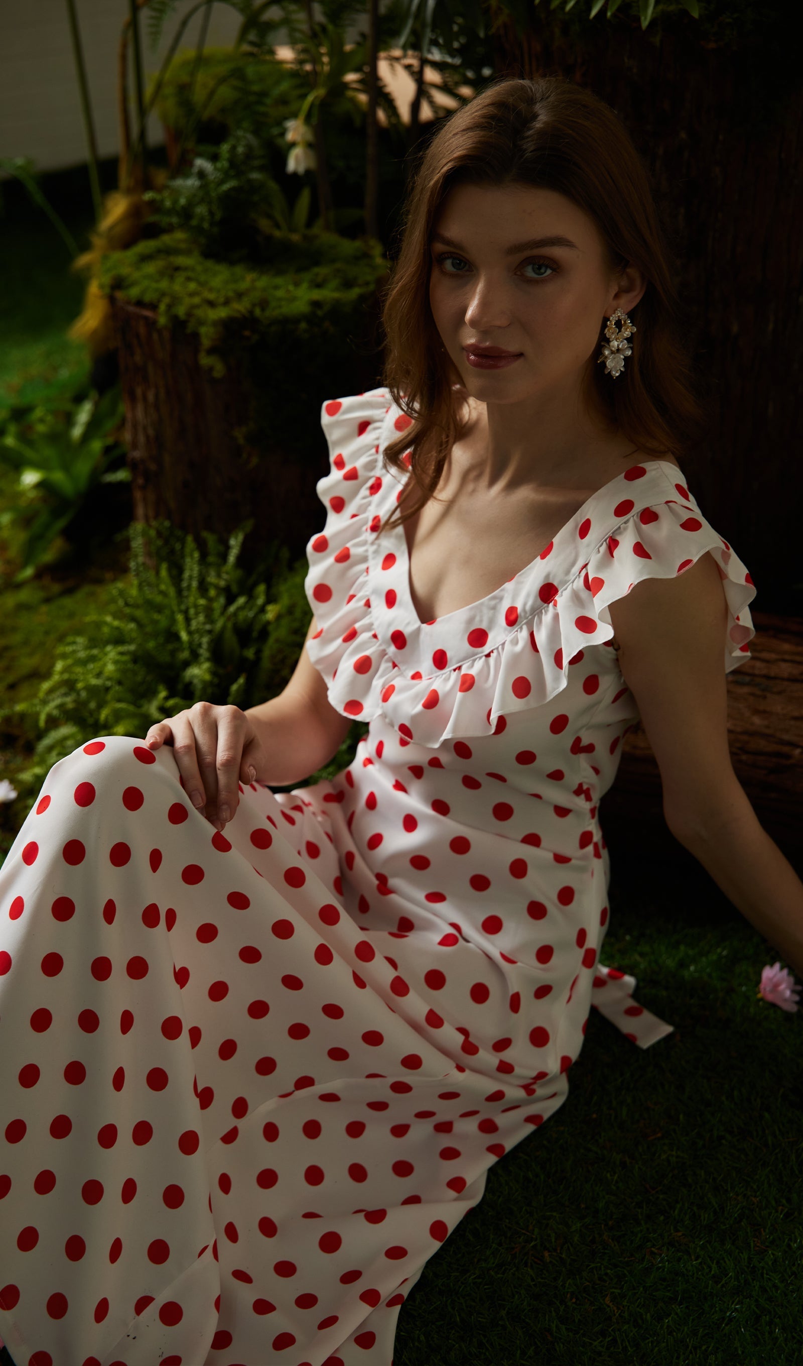 Polka Dot Maxi Dress