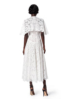 Maimun Lace Shawl Midi Dress In White