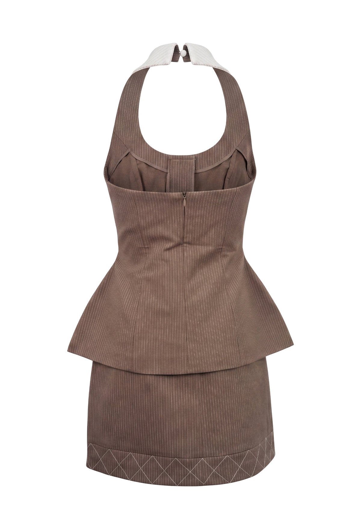 Beppe Collared Halter Neck Top & Skirt Set