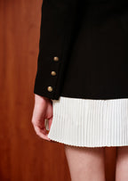 Mini Blazer Dress With Pleated Skirt