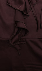 Ruffled Satin Mini Dress