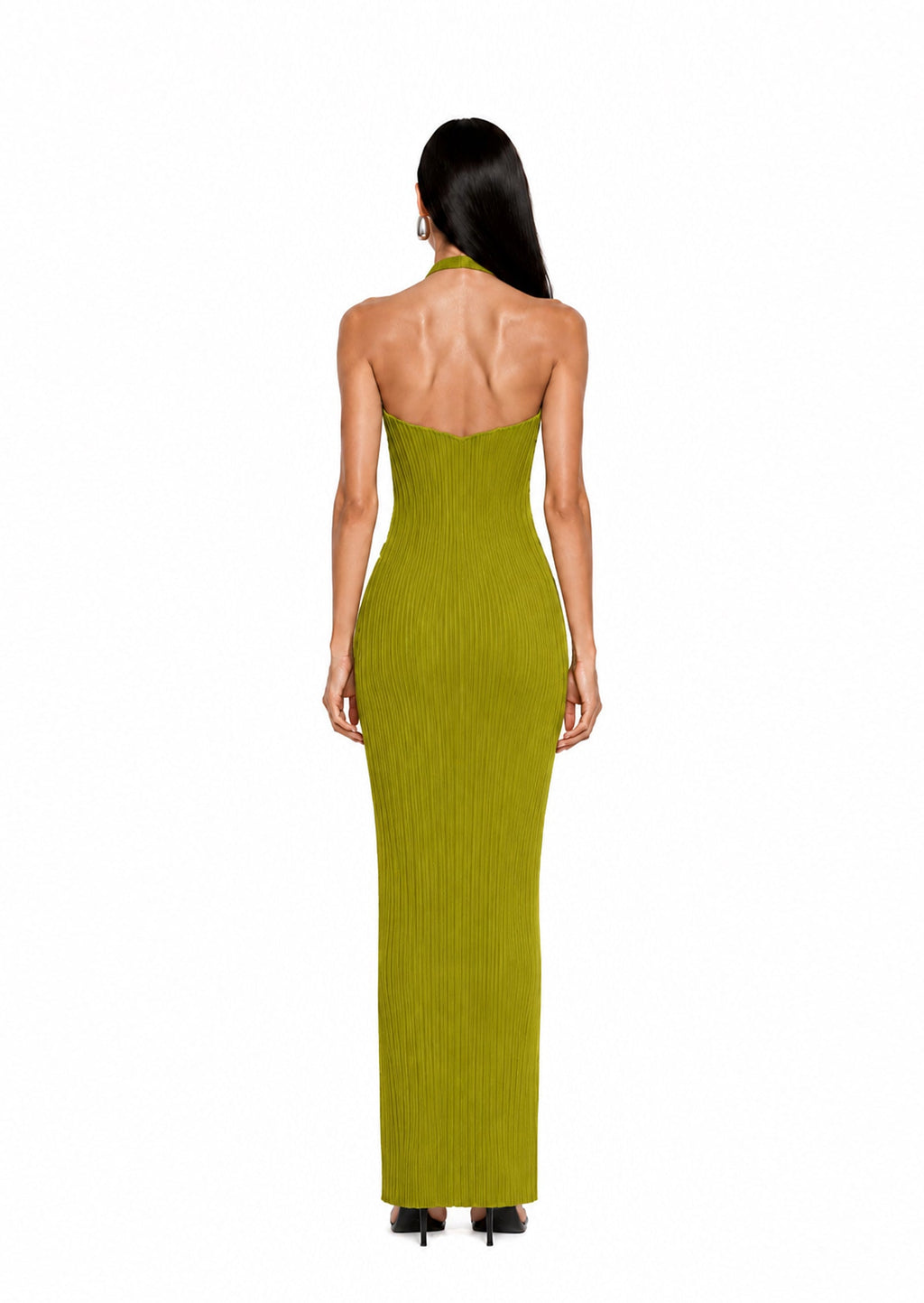 Tadewi Sleeveless Halter Neck Maxi Dress