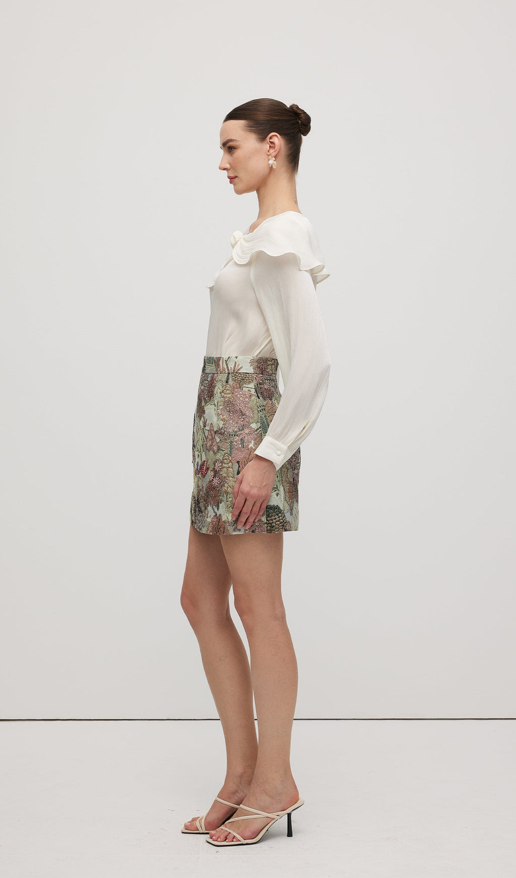 Capped Shoulder Long Sleeve Top