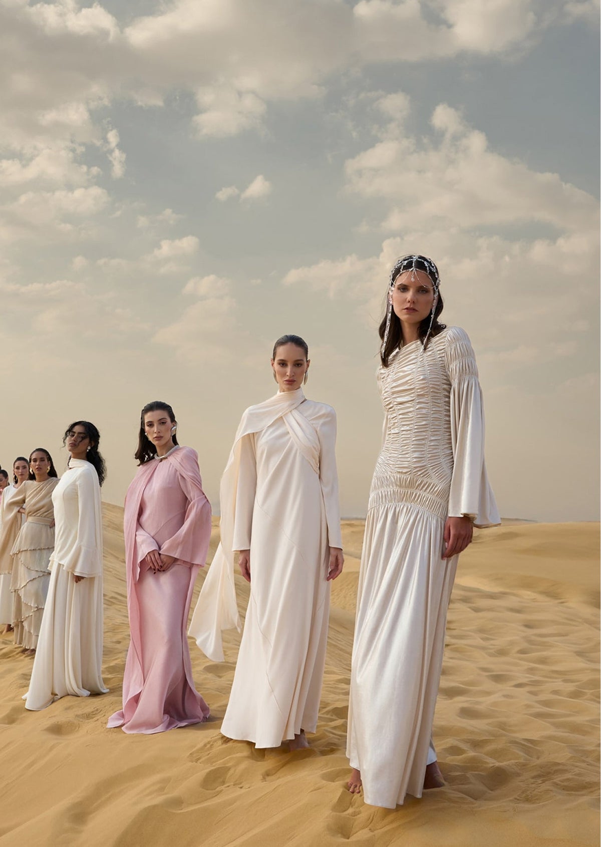 Metallic Elasticated Gathers Maxi Dress（Final Sale）