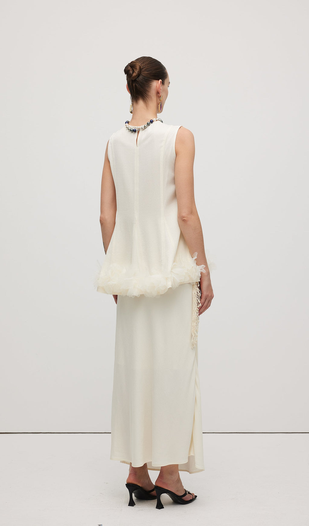 Sleeveless Ruffle Maxi Dress Sets