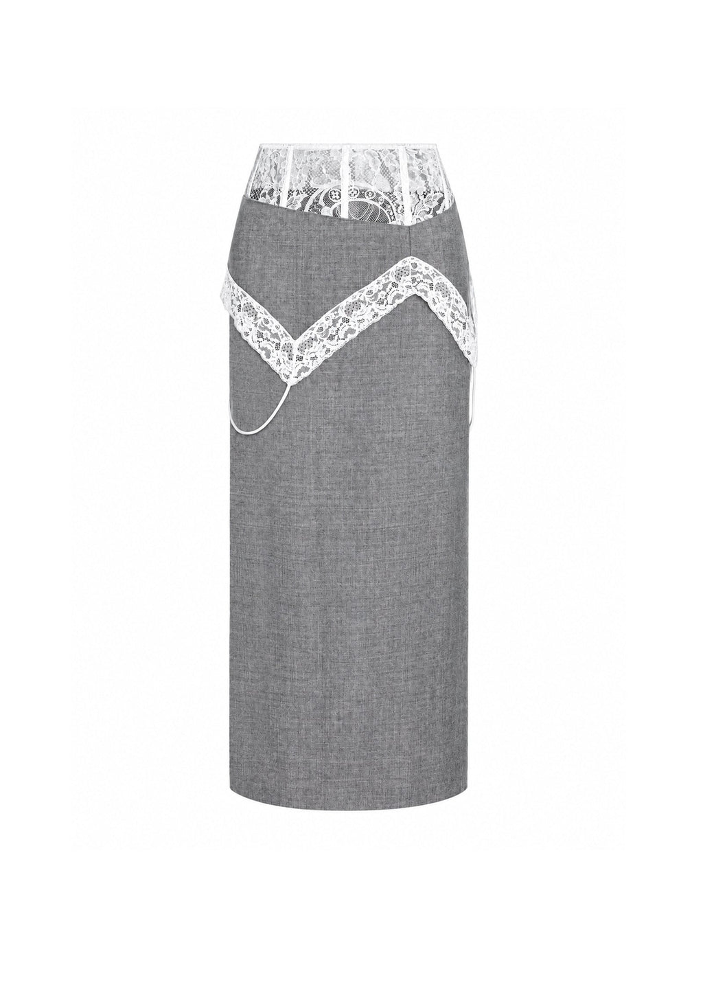 Rabbie Lace Trimmed Midi Skirt