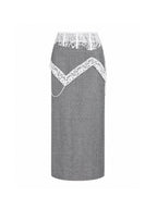 Rabbie Lace Trimmed Midi Skirt