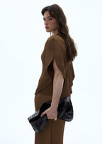 Macaria Knit Cape Top & Fringe Skirt Set