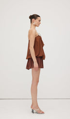 Butterfly Bandeau Wrap Mini Dress