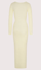Draped Twist Knit Maxi Dress