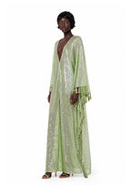 Kagami Knitted sequined tassel maxi dress
