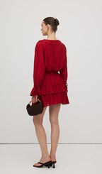 Ruffled Layered Mini Skirt Two Piece Sets