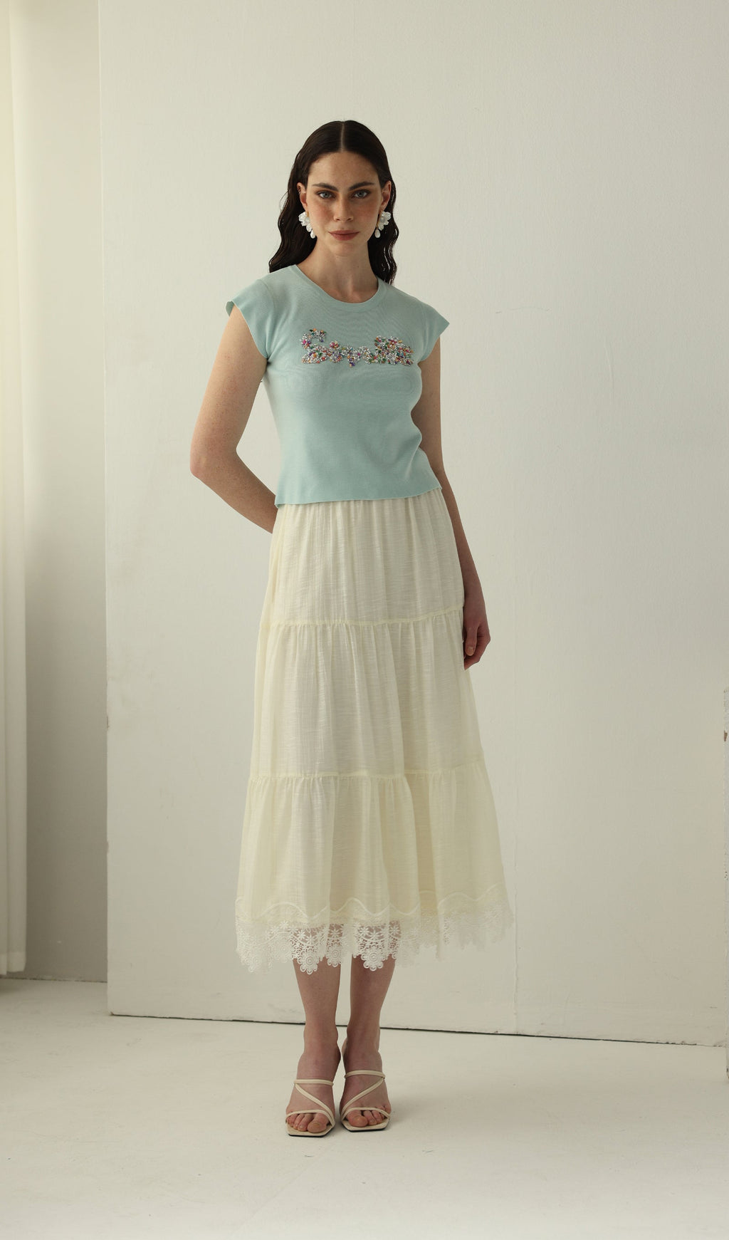 Lettering Knitted Top