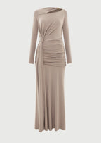 Layali Rose Maxi Dress With Metallic Decoration