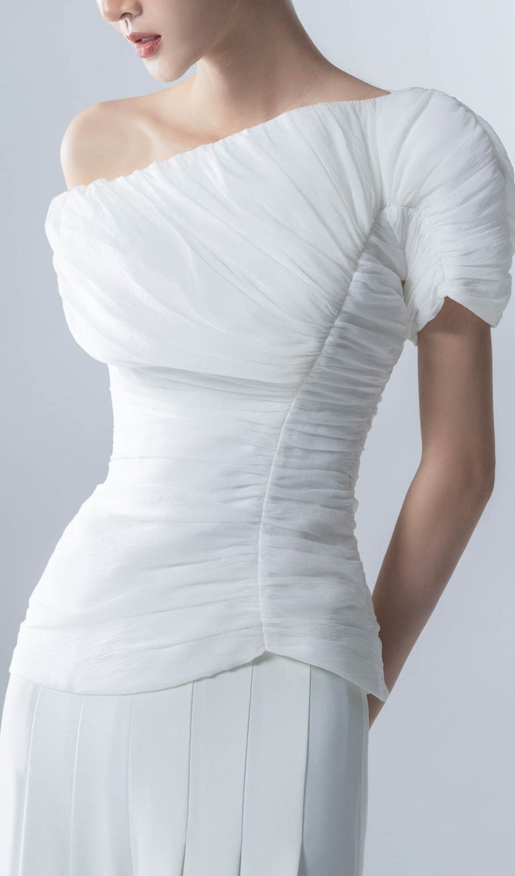 White Two Piece Pant Suit