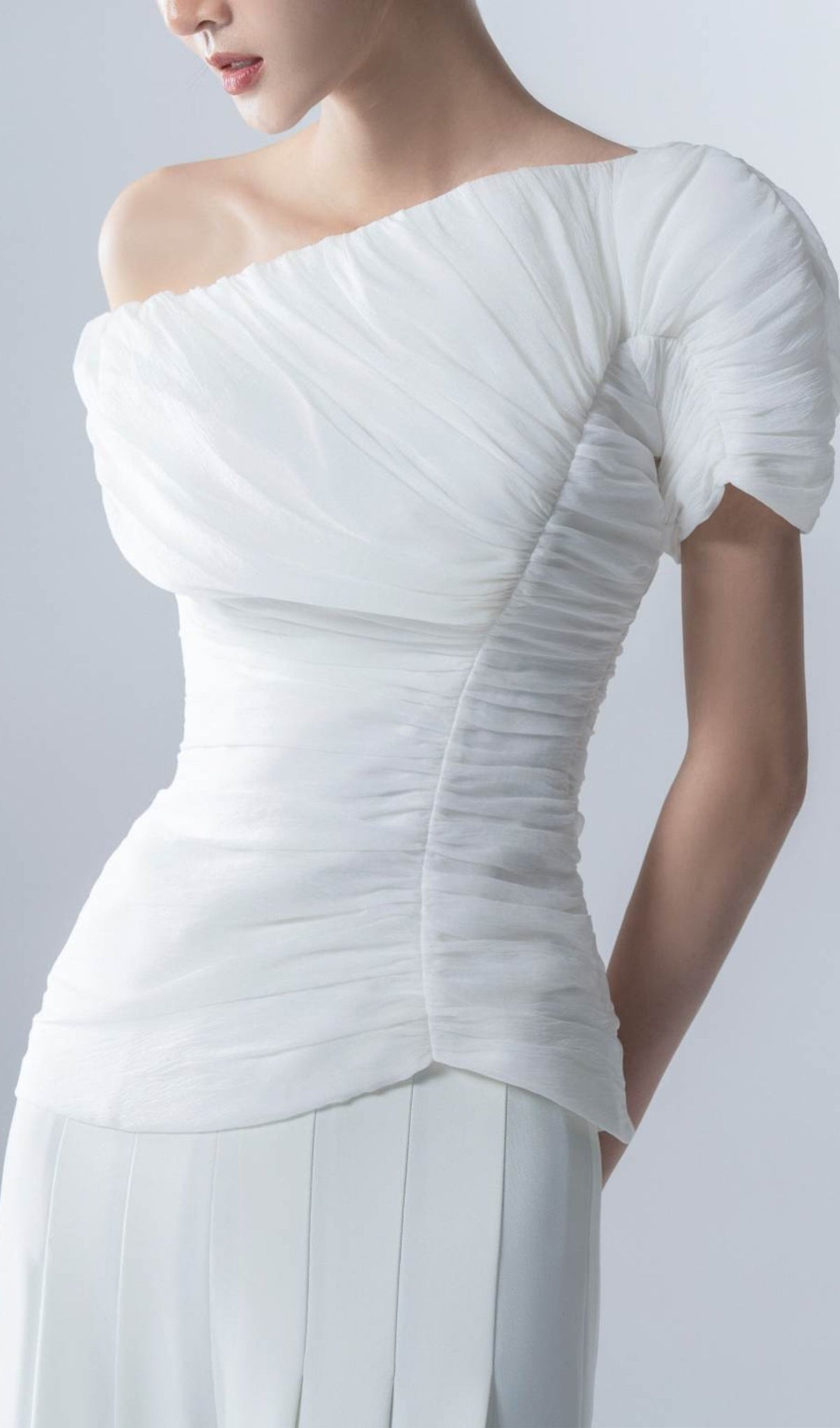 White Two Piece Pant Suit