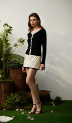 Polka Dot A line Mini Skirt