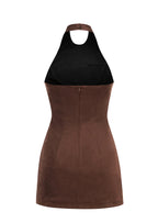 Zakwani Sleeveless Halter Neck Mini Dress
