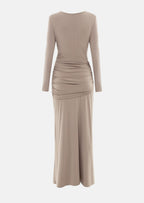 Layali Rose Maxi Dress With Metallic Decoration