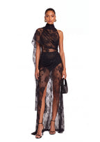 Xidorn Lace Backless Maxi Dress In Black