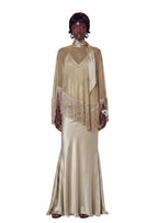Zahara Tassel Satin Maxi Dress