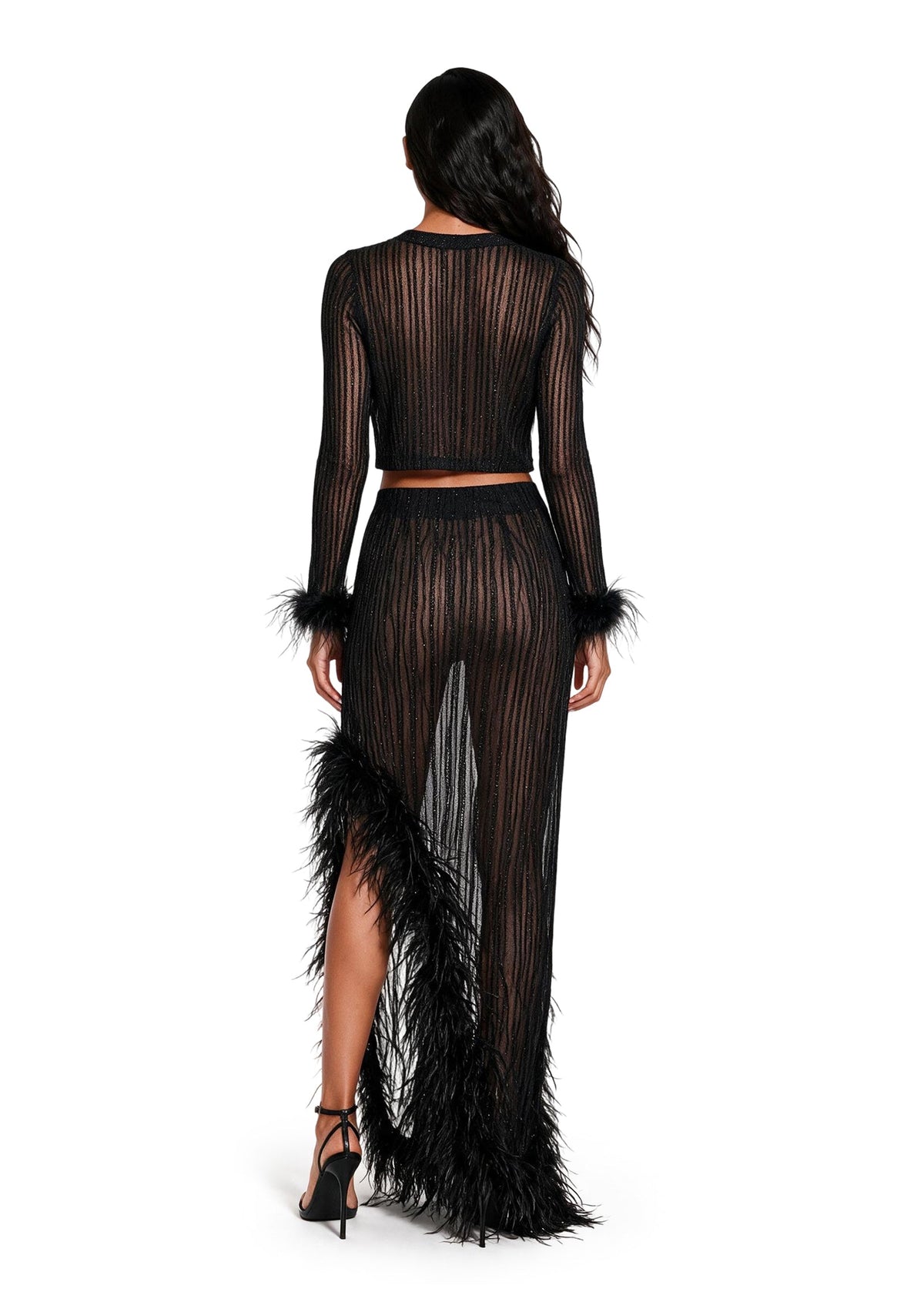 Nadim Long Sleeved Top & Skirt Fuzzy Matching Set