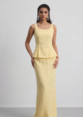 Alexis Linen Two Piece Set In Yellow