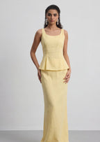 Alexis Linen Two Piece Set In Yellow
