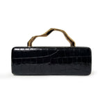 Eloura Croc-Effect Top Handle Bag In Black