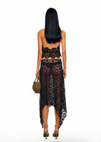 Haile Lace Top & Asymmetric Hem Skirt Set